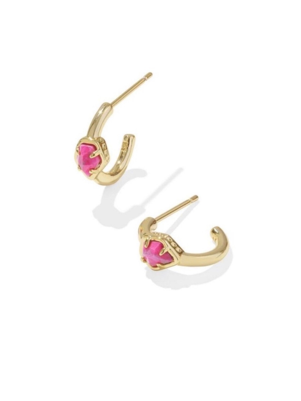 Kendra Scott Jensen Huggie Earrings Fuchsia